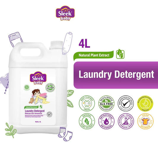 Sleek Baby Laundry Detergent Cair 4x4L