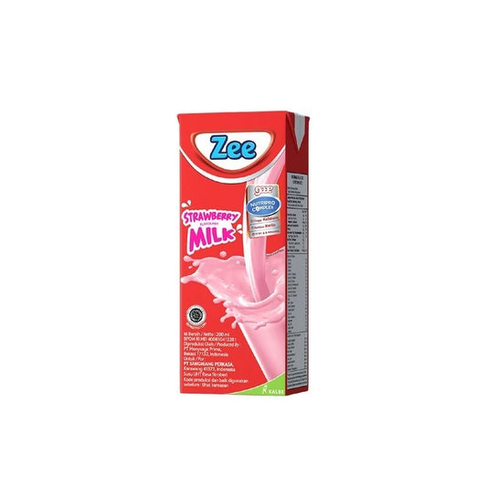 Zee UHT Strawberry Milk Shake 24x185ml